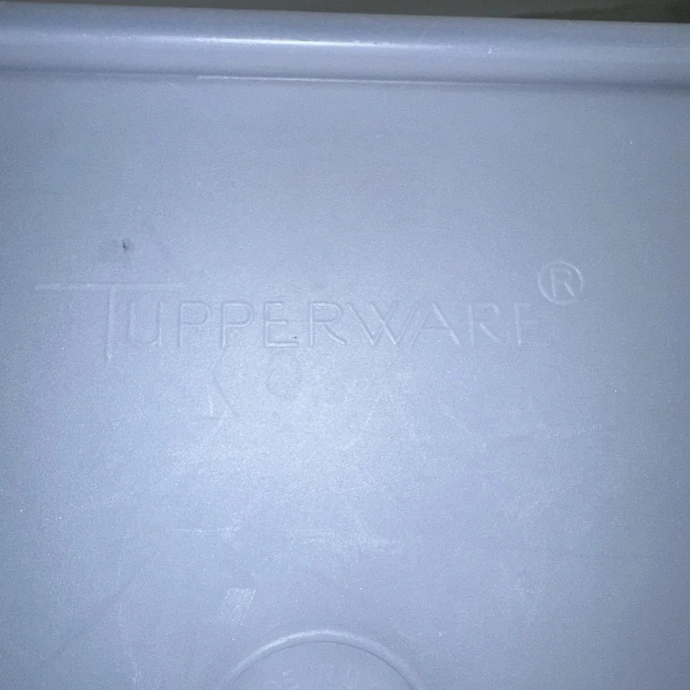 Vintage Tupperware 1292 Blue Bacon Meat Keeper w/ Lid NOS New Old Stock Unused